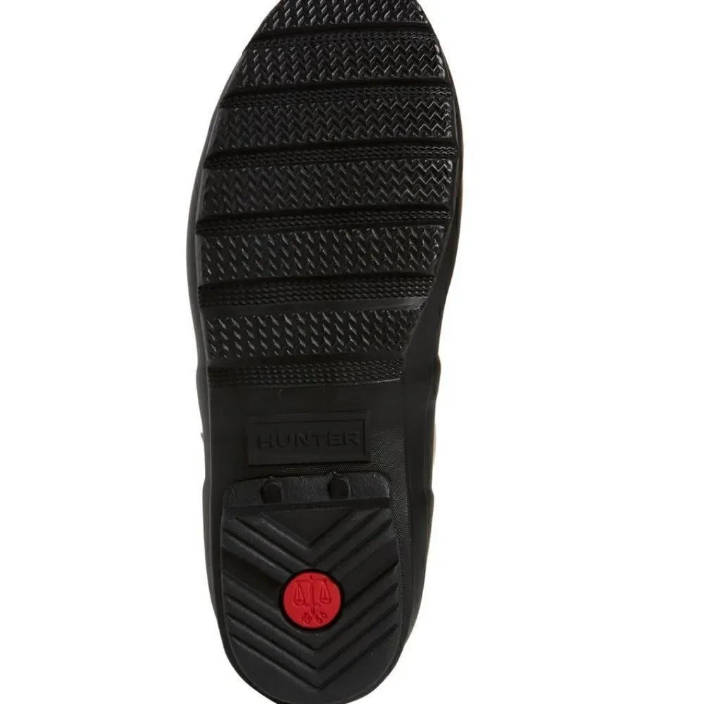 HUNTER Original Short Back Adjustable Rain‎ Boot, BLACK GRAY, Size 9, NWT